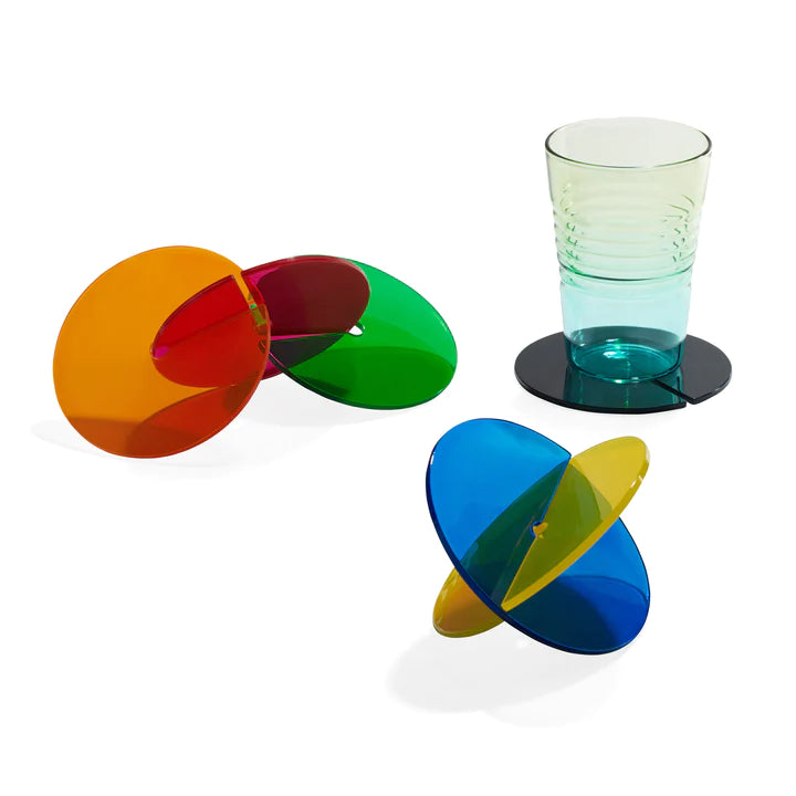 Lily Pad - Set de 6 sous-verres en plastique coloré - Arudilen - MoMa