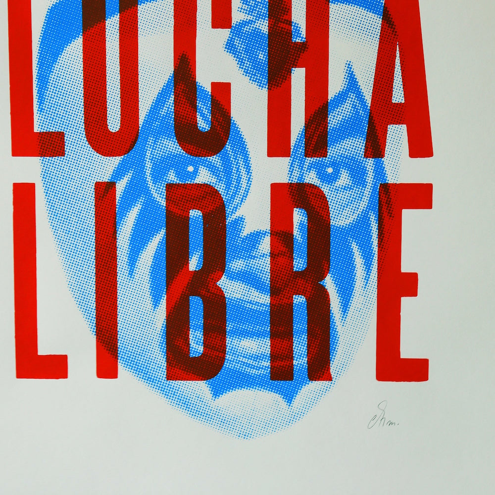 Lucha Libre - Sérigraphie signée 50x70cm - Pappus Editions
