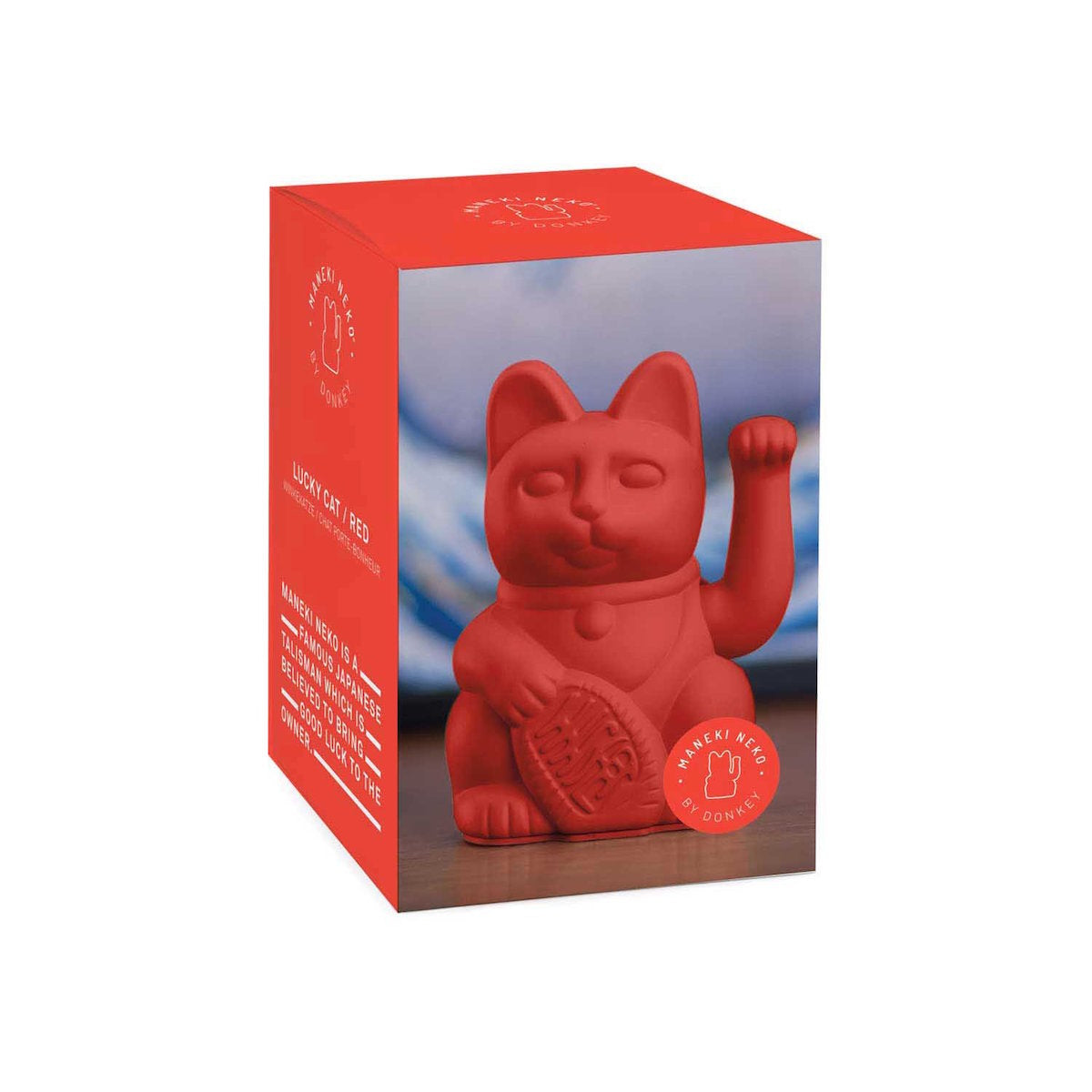 Manekineko, chat porte-bonheur Rouge - Donkey Products