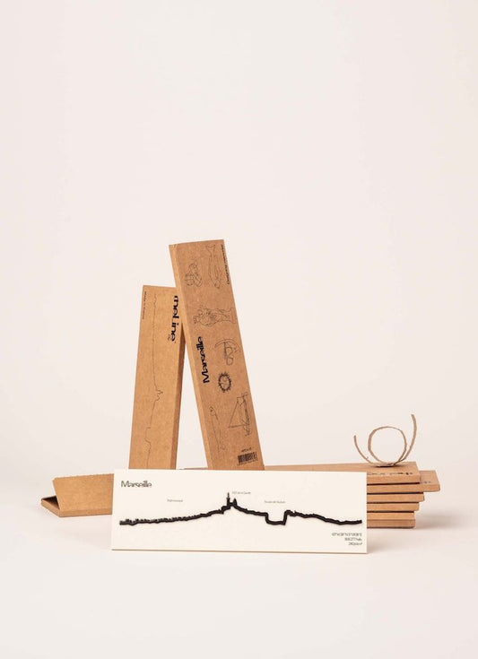 The Line Mini Marseille - silhouette en acier sur support cartonné 19 cm - The Line