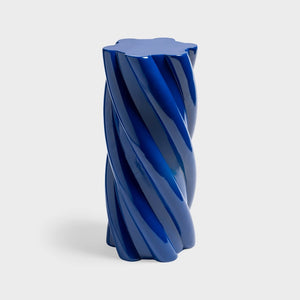 Marshmallow Pillar Bleu - Table d'Appoint ondulée en fibre de verre - Klevering
