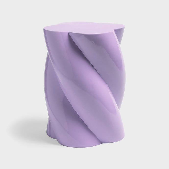 Marshmallow Pillar Lilas - Table d'Appoint ondulée en fibre de verre - &klevering