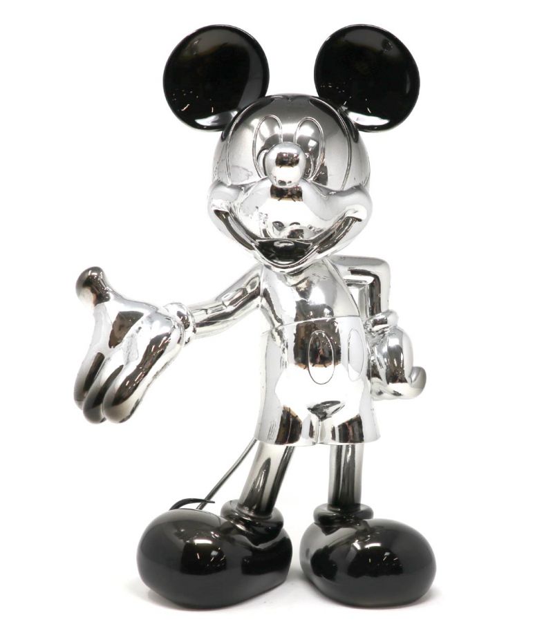 Mickey Welcome Dégradé Argent et Noir - Figurine en ABS 30cm - Leblon Delienne