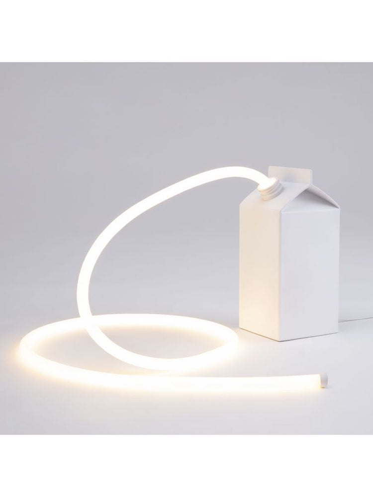 Milk Glow - Lampe LED en résine brique de lait - Seletti