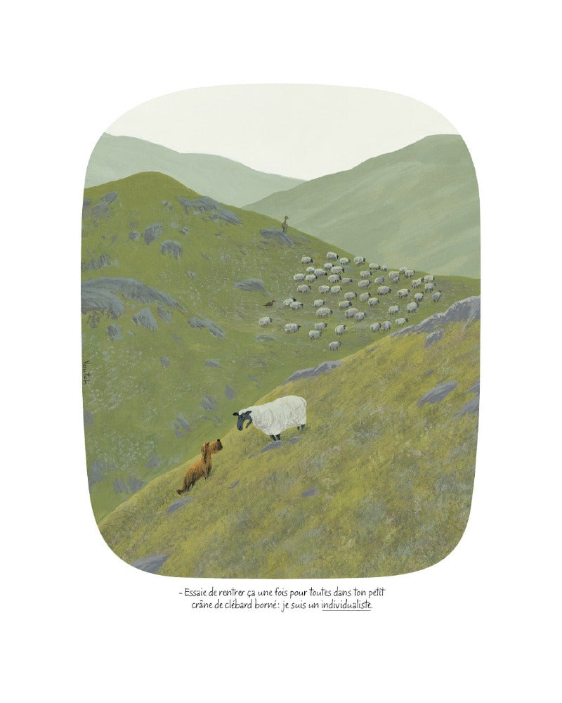 Mouton Individualiste - tirage haute qualité 30x40 - collection Voutch - Image Republic