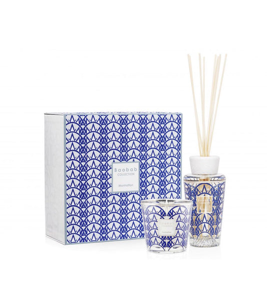 My First Baobab Gift Box Manhattan - bougie et diffuseur parfumés - Pin Muguet et Musc - Baobab collection