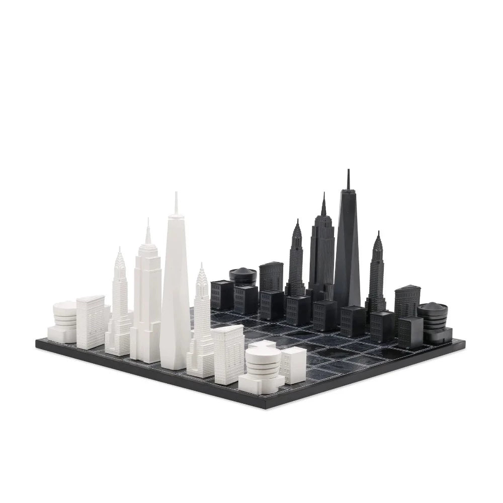 New-York Edition Map - Jeu d’Échecs pièces en forme de bâtiments, plateau carte - Skyline Chess