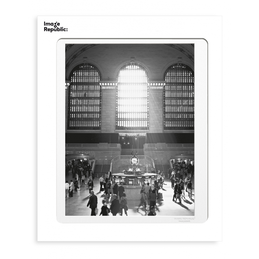 NY grand Central - tirage photo noir et blanc sur papier canson - Image Republic