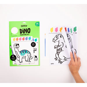 Dino - painting kit - 12 illustrations à la peinture à l'eau - OMY