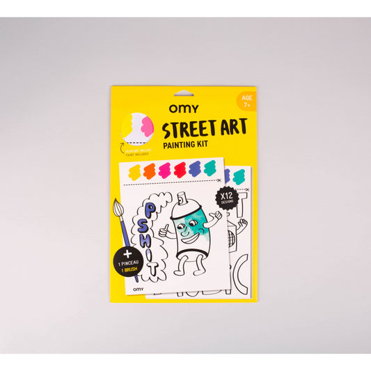 Street Art - Painting Kit - 12 illustrations à la peinture à l'eau - OMY