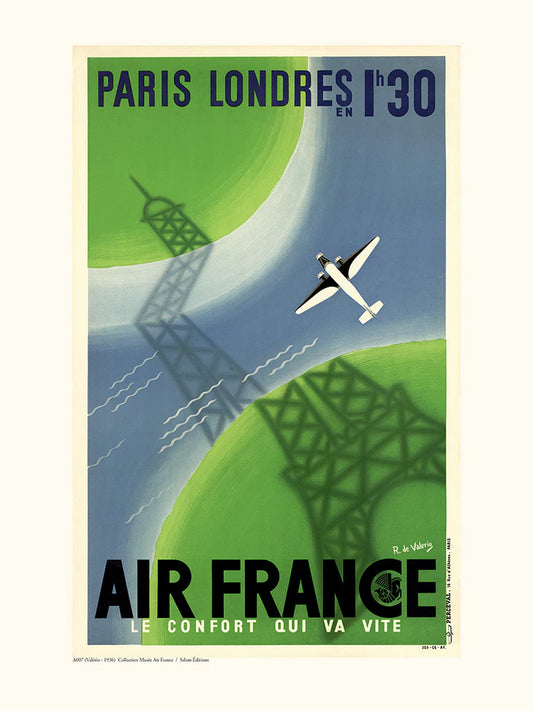 Paris Londres 1h30 - affiche 30x40 cm - Salam Editions
