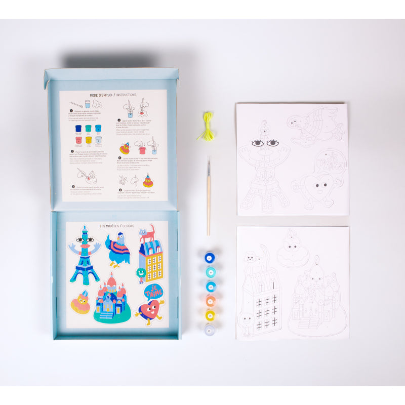 Paris - Paint Box - kit de peinture par numéros avec décorations à accrocher - OMY