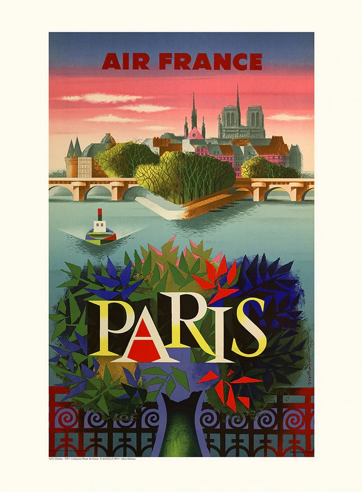Paris A231 - affiche imprimée en France - Collection Air France - Salam Editions