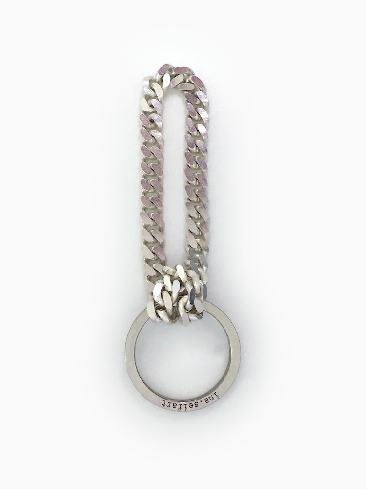 Porte-clés en argent avec chainette et anneau - réalisé à la main par Ina Seifart