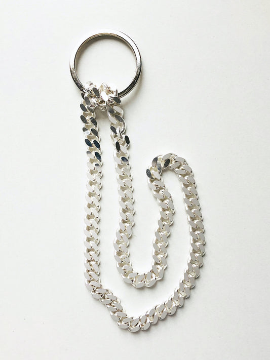 Porte-clés chaine en argent de 23cm - réalisé à la main par Ina Seifart 