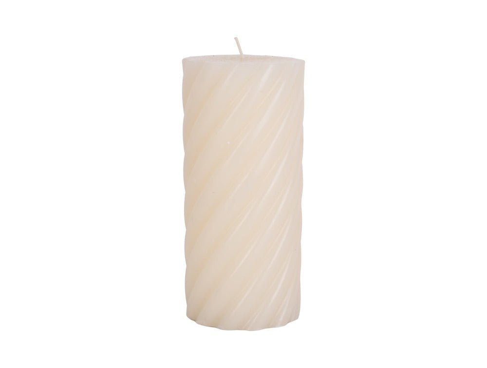 Pillar Candle Swirl Grand Modèle - bougie large tourbillon - Present Time