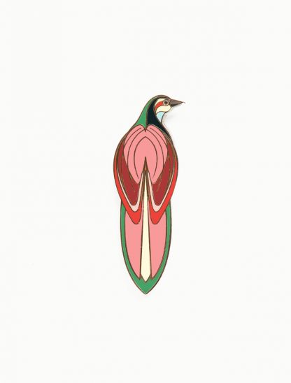 Pin's Rani, oiseau de paradis en email, par Studio Roof