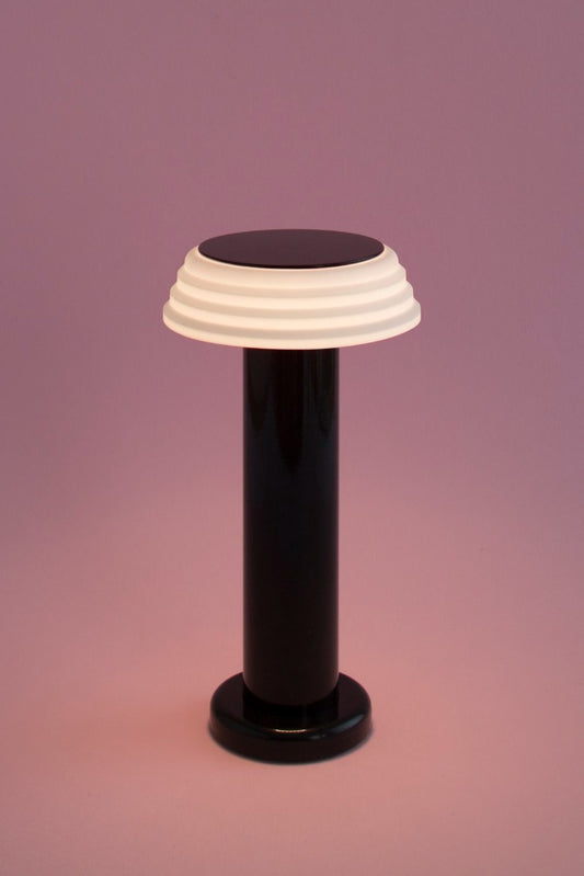 PL1 Noir/Blanc - Lampe Portable abat-jour en silicone - G.Sowden