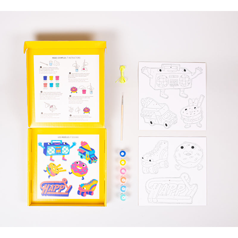Pop - Paint Box - kit de peinture numéro avec décorations à accrocher - OMY