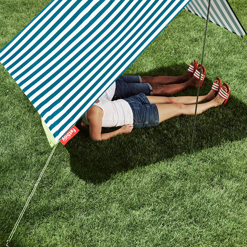 Miasun Azur - Tente de plage portable à motif rayures bleu et blanc - Fatboy