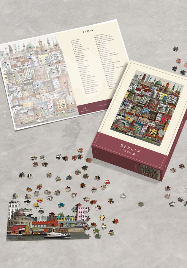 Puzzle Berlin - illustration détaillée des batiments par Martin Schwartz - 1000 pièces