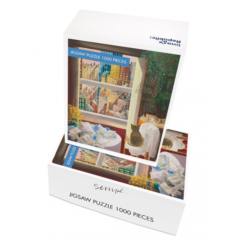 Puzzle 1000 pièces tiré du dessin de Sempé intitulé "Chat New York" - Image Republic