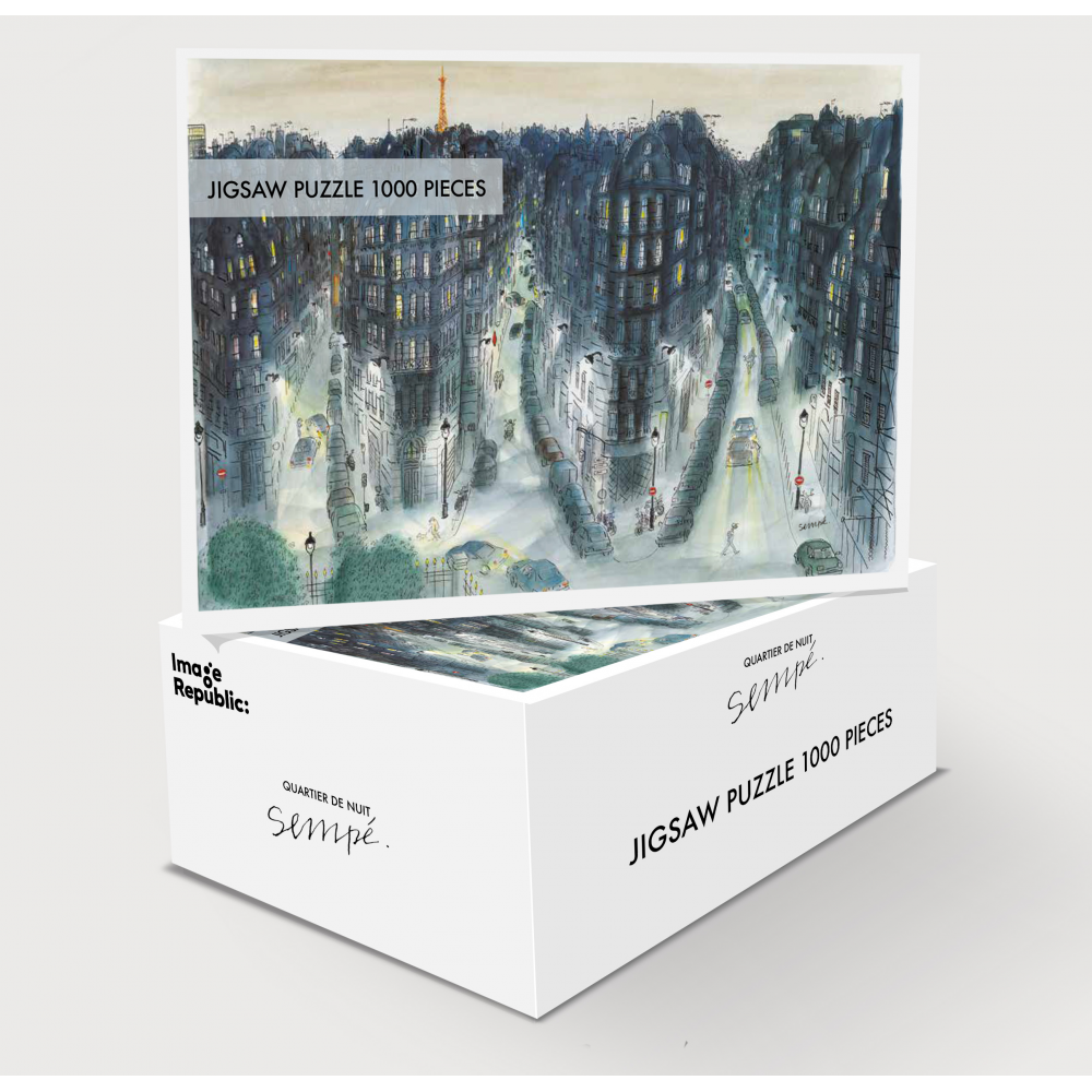 Quartier de nuit - Puzzle 1000 pièces - collection Sempé - Image Republic