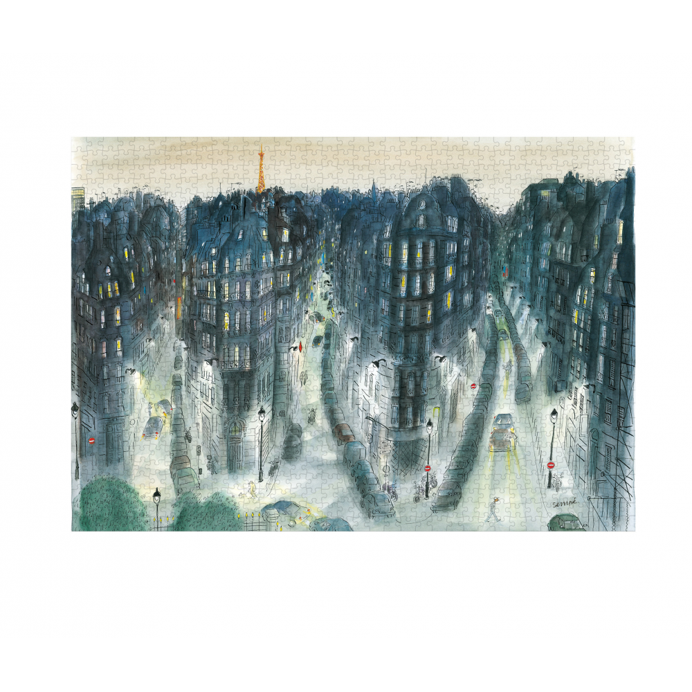 Quartier de nuit - Puzzle 1000 pièces - collection Sempé - Image Republic