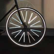 Charger l&#39;image dans la galerie, Grands réflecteurs rayons de vélo fluo Rainette
