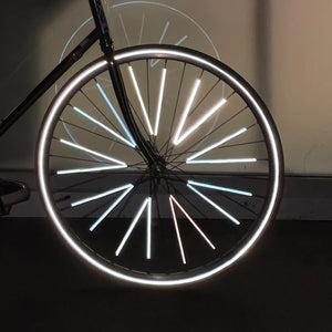 Grands réflecteurs rayons de vélo fluo Rainette