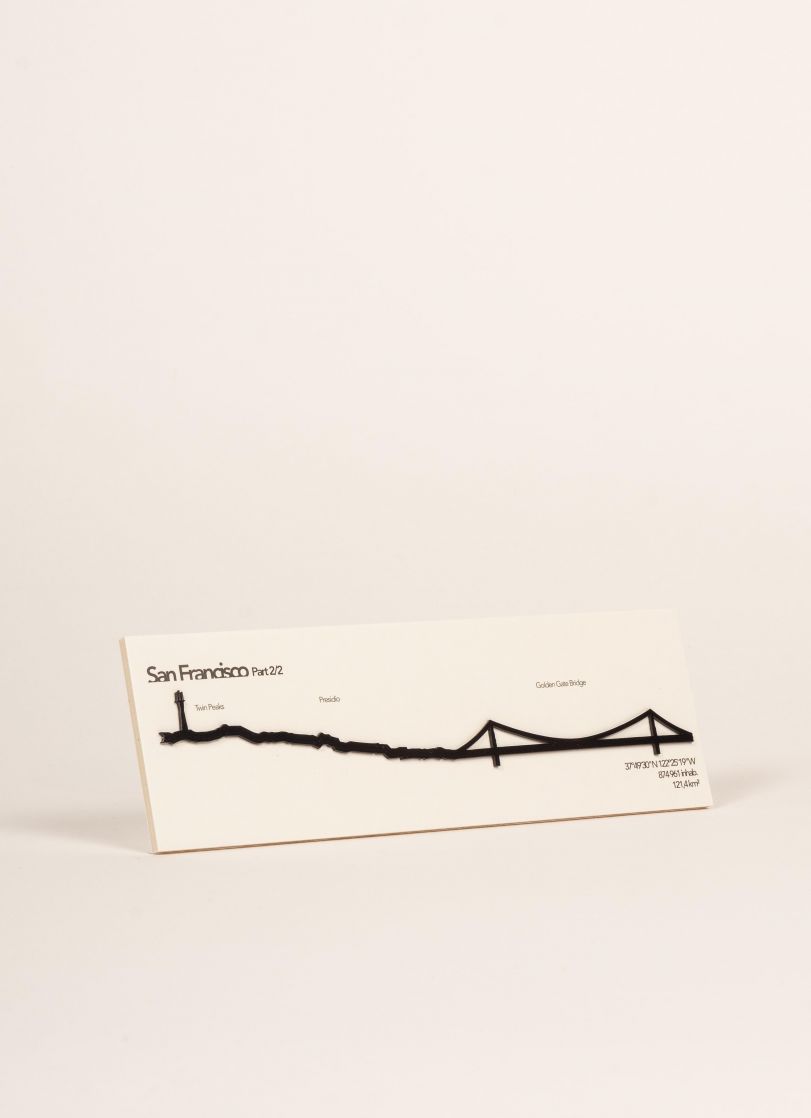 The Line Mini San Fransisco 2 - mini silhouette de ville en acier inoxydable 19cm - The Line