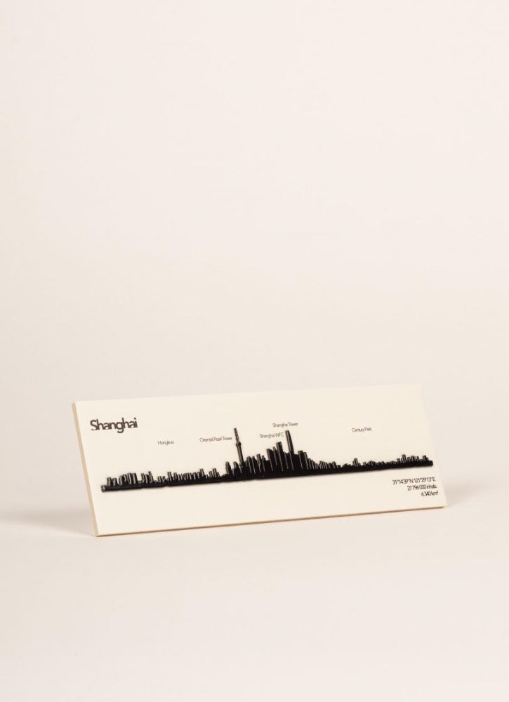 The Line Mini Shangai - silhouette de ville en acier inoxydable 19 cm - The Line 