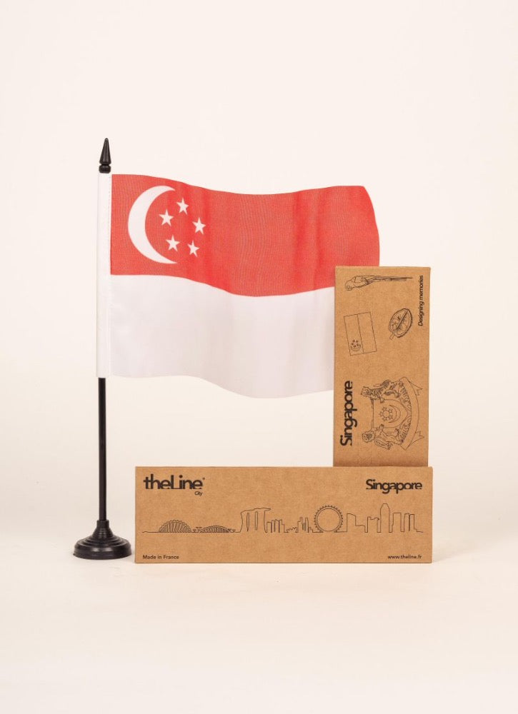 The Line Mini Singapour - silhouette de ville en acier inoxydable 19 cm - The Line