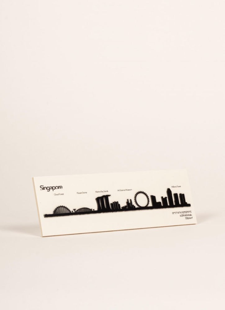 The Line Mini Singapour - silhouette de ville en acier inoxydable 19 cm - The Line  