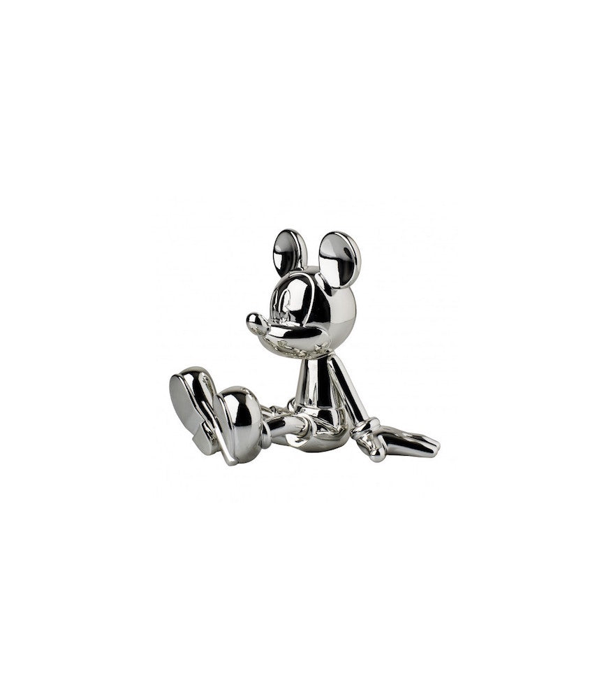 Sitting Mickey Chrome par Marcel Wanders - figurine en résine - Leblon Delienne