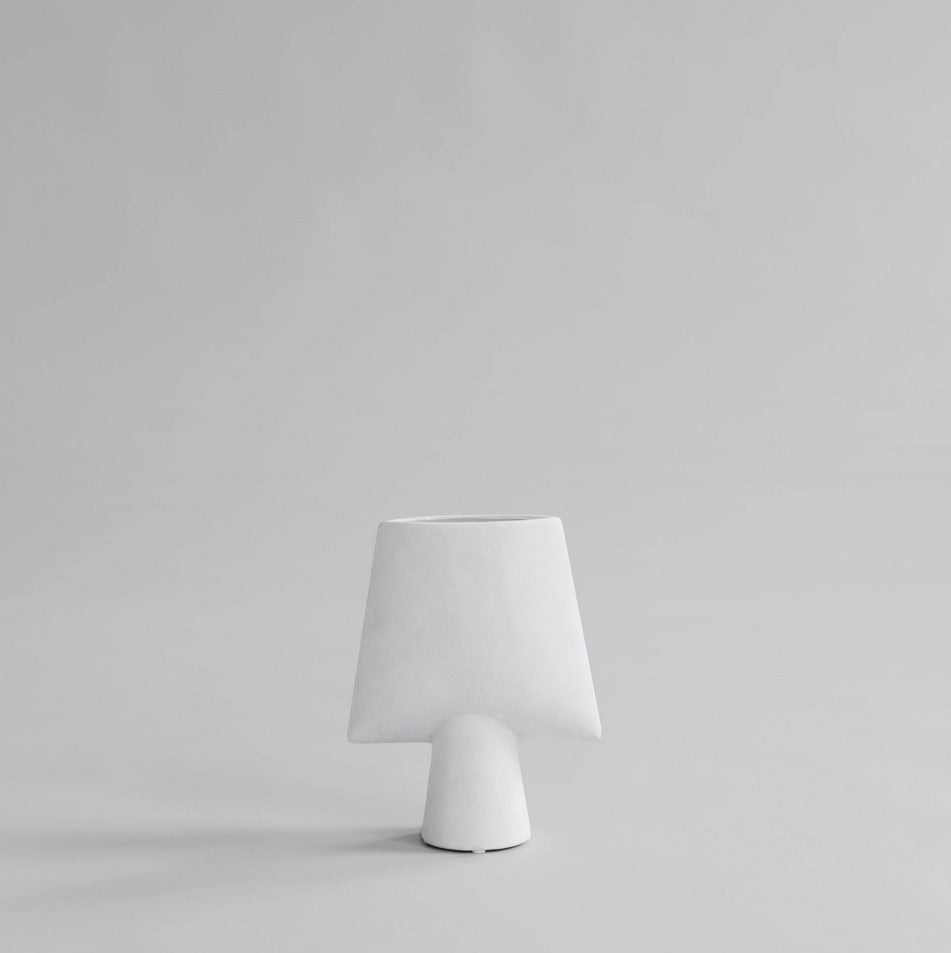 Sphere Square Mini Bone White - Vase en céramique blanche - 101 Copenhagen
