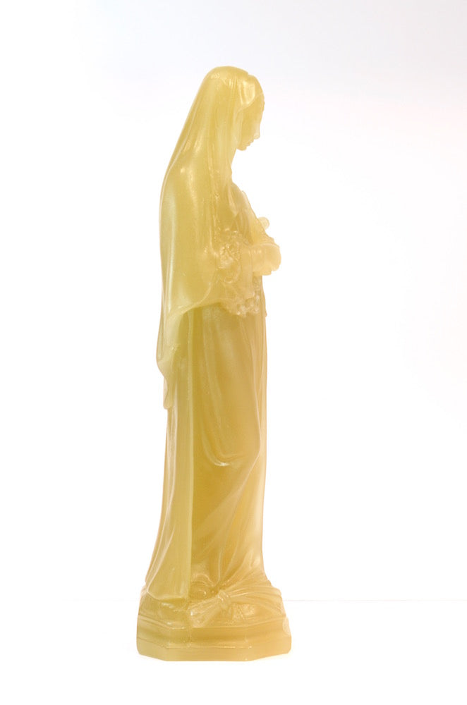 St-Rita en cire couleur Lin - statuette fabriquée par la Ciergerie des Prémontrés