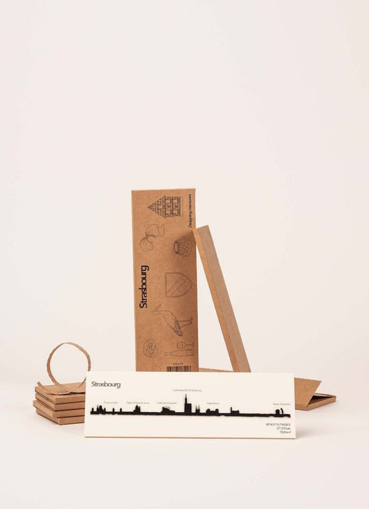 The Line Mini Strasbourg - Silhouette en acier sur support cartonné 19cm - The Line