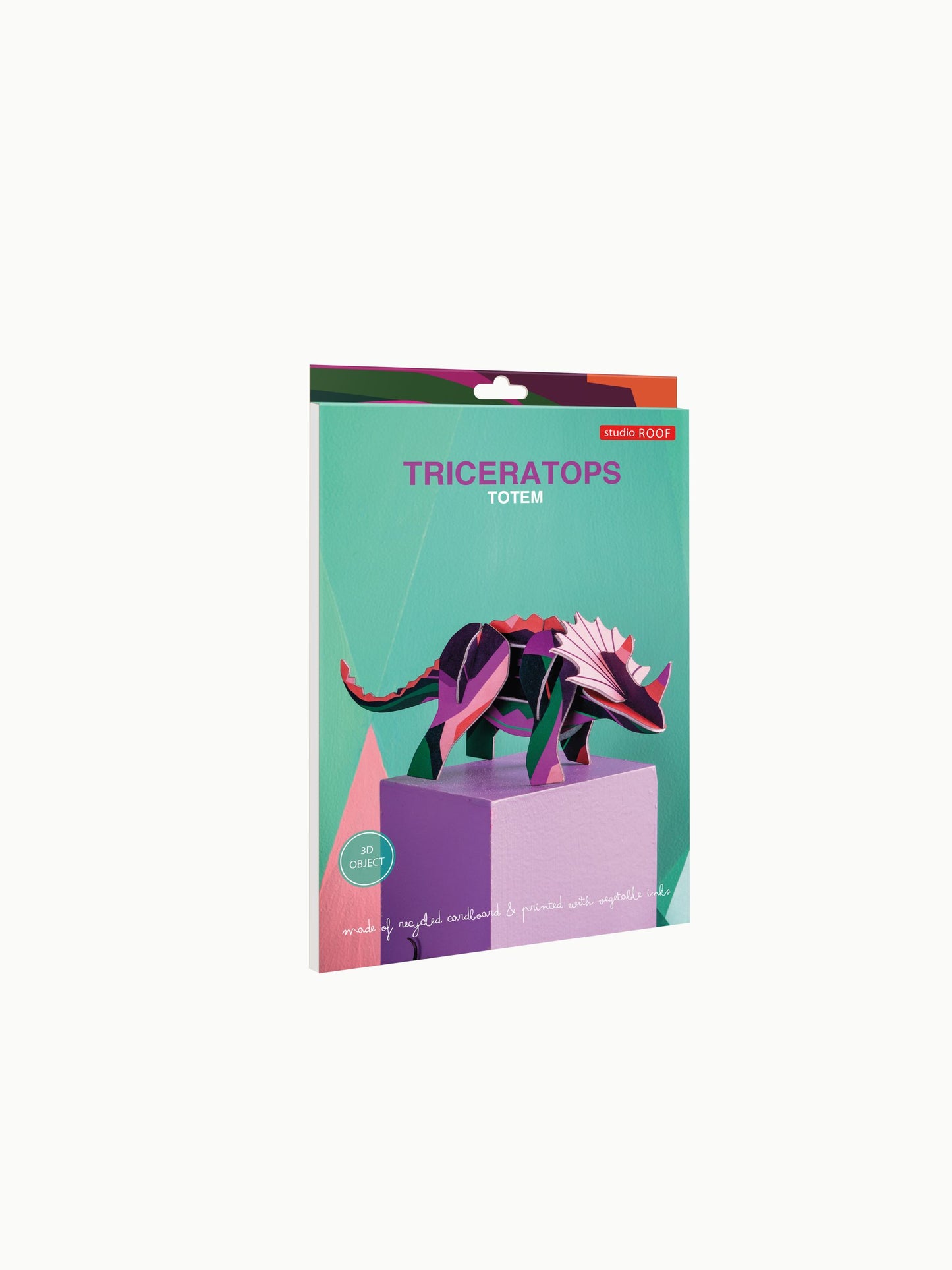 Triceraptops, dinosaure en carton recyclé à assembler - Studio Roof