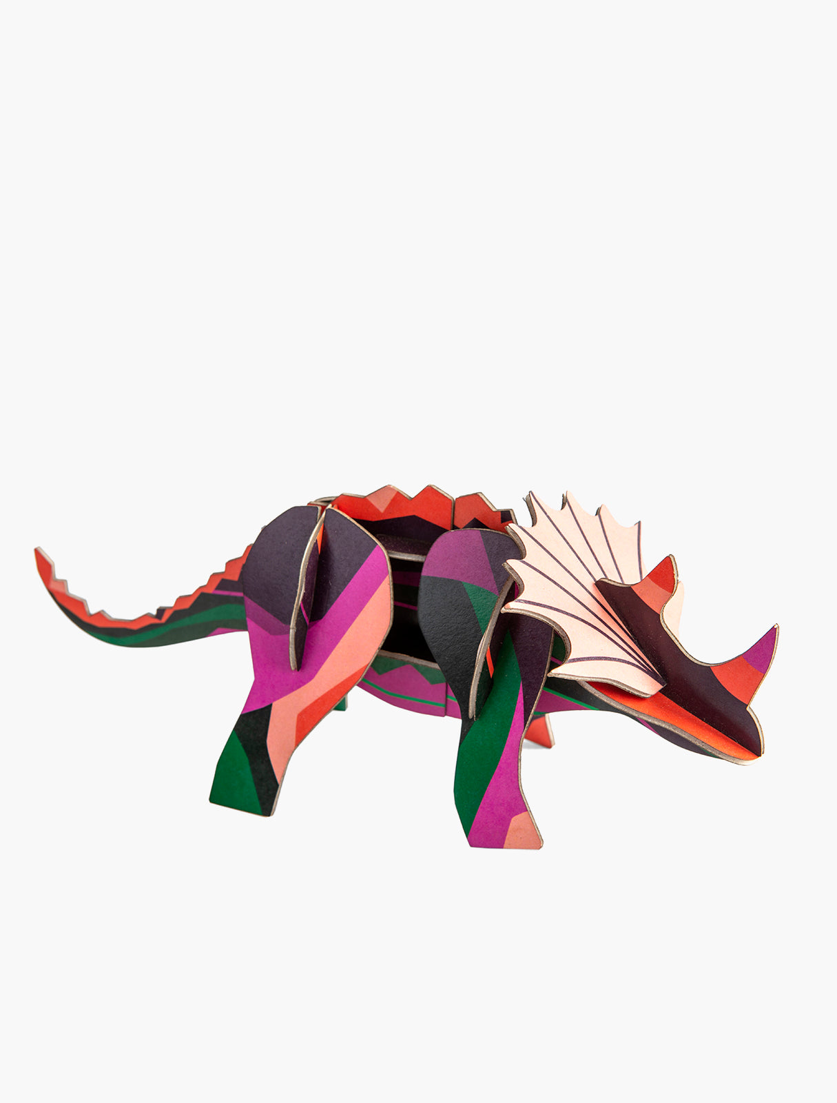 Triceraptops, dinosaure en carton recyclé à assembler - Studio Roof