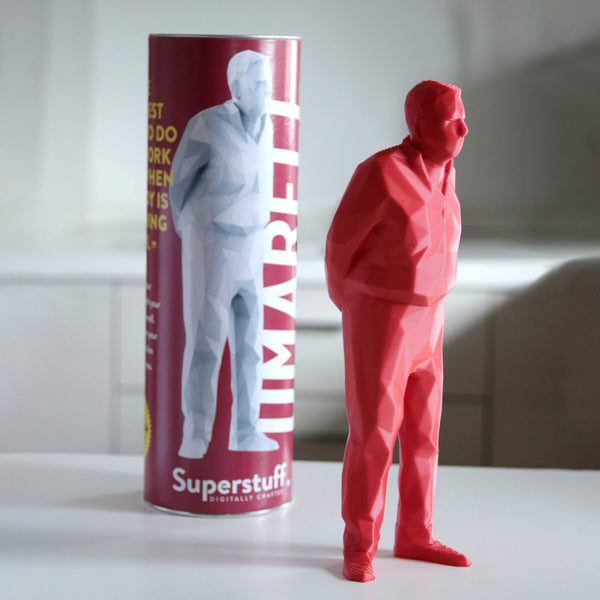 Umarell Magnum Rouge - figurine impression 3D 3 cm - superstuff