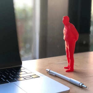 Umarell petit modèle rouge - figurine impression 3D - Superstuff