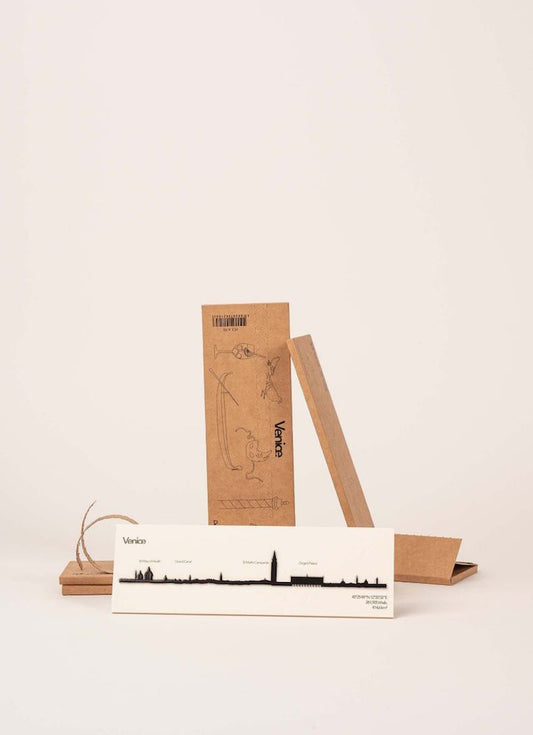 The Line Mini Venise - silhouette en acier sur support cartonné - The Line