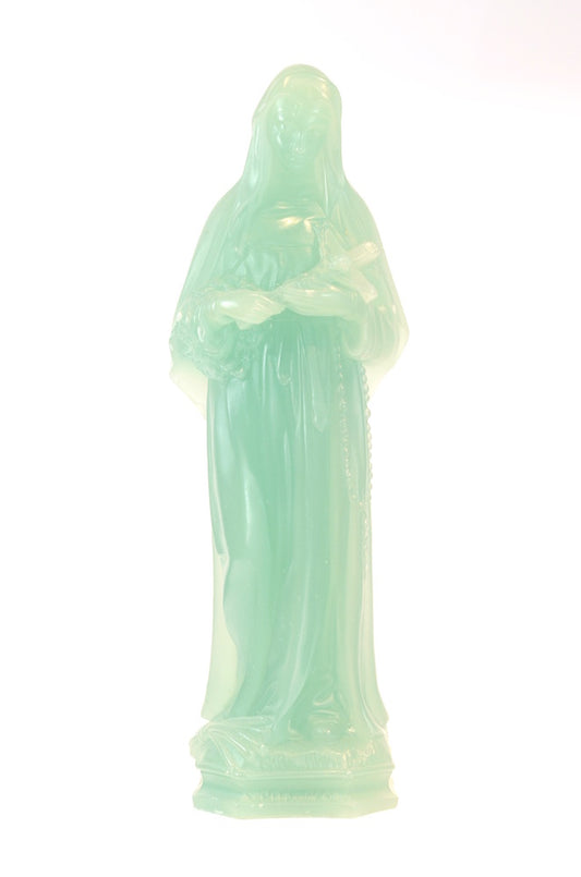 Vierge Notre Dame Céladon - statuette en cire fabriqué à la Ciergerie des prémontés