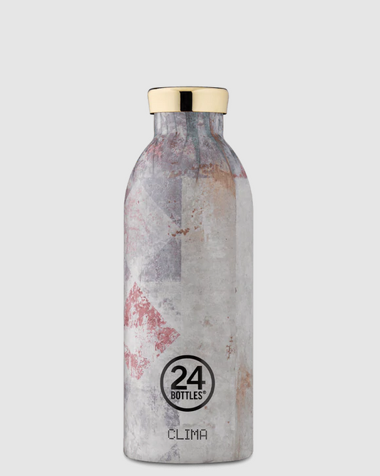 Villa Clima 500ml - bouteille isotherme avec bouchon doré motifs effets carreaux de ciment - 24Bottles