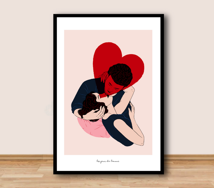 Avoir Les Yeux de L' Amour - Affiche A3 - Palm illustrations